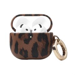 Selencia Cover Sabi stampa pantera  Apple Airpods 4 - Mocha Brown