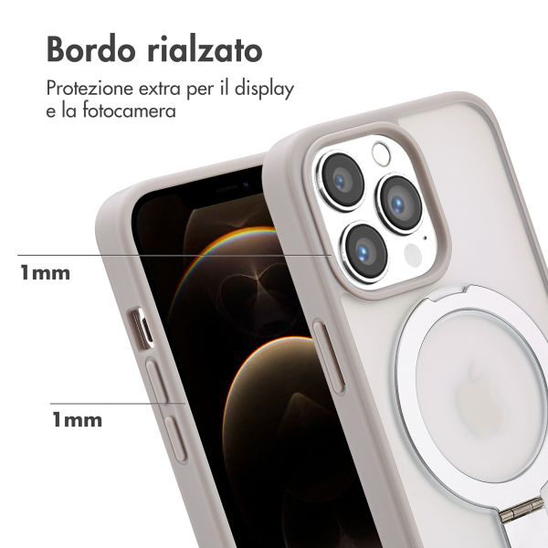 Accezz Cover con anello e supporto con MagSafe Apple iPhone 13 Pro - Grigio