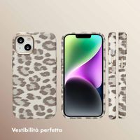 Selencia Cover Sabi Stampa pantera con MagSafe Apple iPhone 14 - Soft Ivory