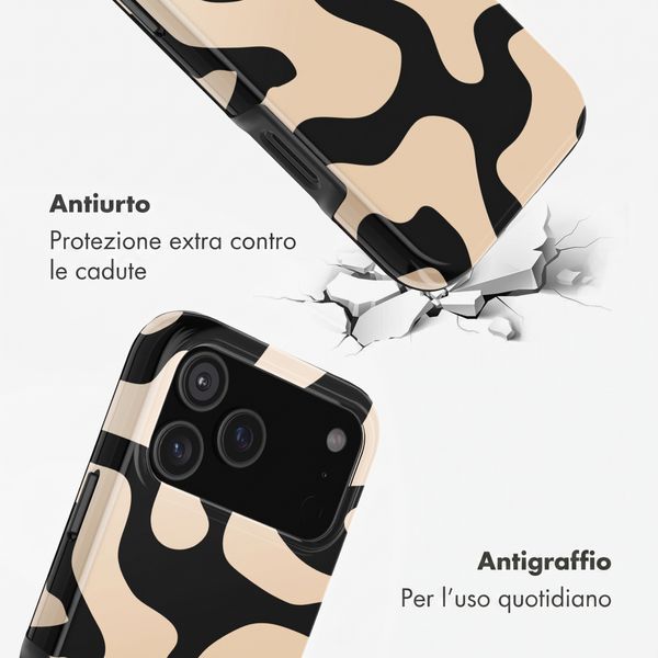Selencia Cover Posteriore Vivid Apple iPhone 18 Pro - Art Wave Black
