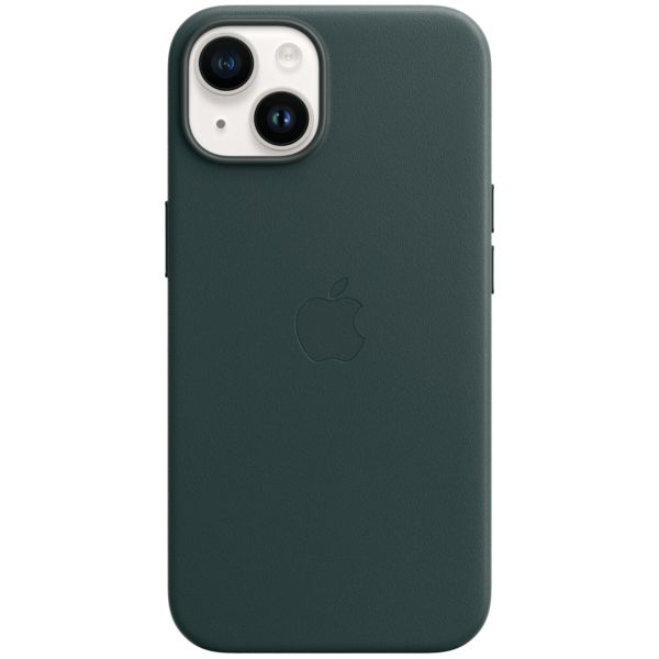 Apple Cover Posteriore in Pelle con MagSafe Apple iPhone 14 - Forest Green