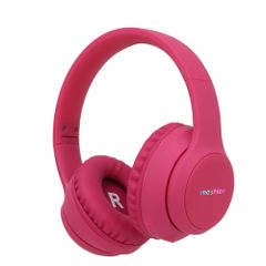 imoshion Cuffie wireless per bambini con LED Light - Limitatore di decibel - Con cavo AUX - Hot Pink