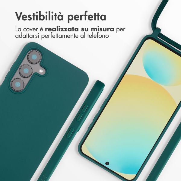 imoshion Cover in Silicone con Cordino Samsung Galaxy S25 FE - Verde scuro