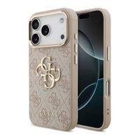 Guess Cover Posteriore con Logo 4G in Metallo Apple iPhone 18 Pro / 17 Pro - Pink