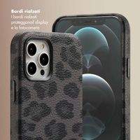 Selencia Cover Sabi Stampa pantera con MagSafe Apple iPhone 12 (Pro) - Midnight Black