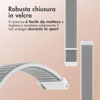 imoshion Cinturino in nylon con chiusura a strappo Samsung Galaxy Watch 7 40/44 mm - Grigio