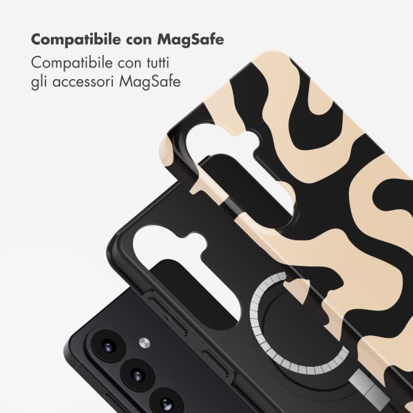 Selencia Cover posteriore Vivid con MagSafe Samsung Galaxy S26 Plus - Art Wave Black