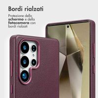 Accezz Cover in pelle 2 in 1 con MagSafe Samsung Galaxy S25 Ultra - Heath Purple