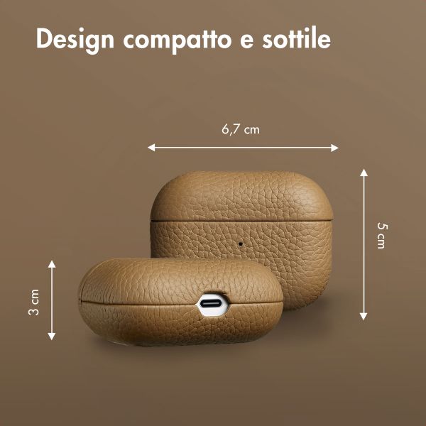 Accezz Cover in vera pelle  Apple Airpods Pro - Taupe