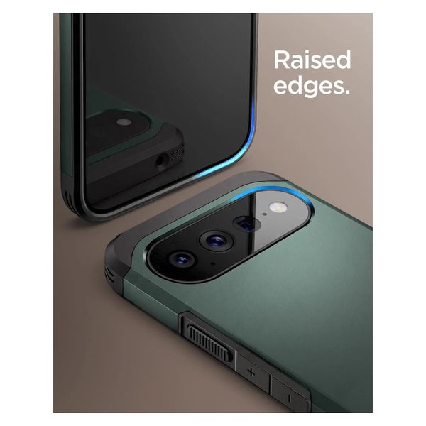Spigen Cover Posteriore Corazzata Tough con MagSafe Google Pixel 11 - Abyss Green
