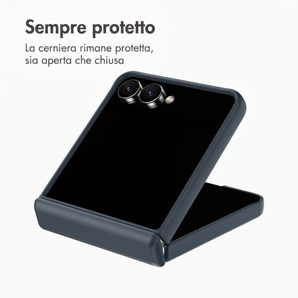 Accezz Color Backcover con MagSafe e supporto ad anello Samsung Galaxy Z Flip 8 - Blu scuro