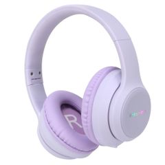 imoshion Cuffie wireless per bambini con LED Light - Limitatore di decibel - Con cavo AUX - Lavender Lilac