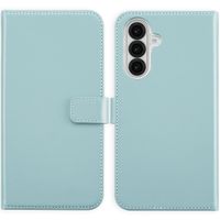 Selencia Cover a libro in vera pelle Samsung Galaxy A36 / A56 - Air Blue