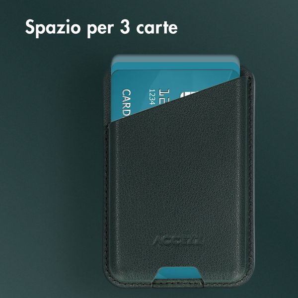 Accezz Portacarte in pelle - Compatibile con MagSafe e Qi2 - Cedar Green