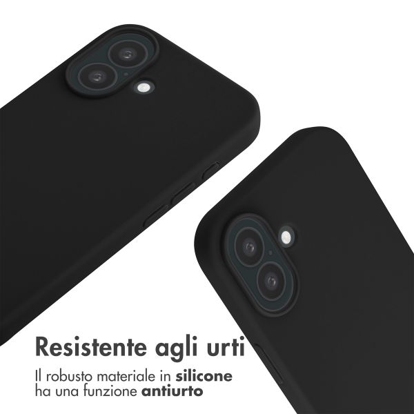 imoshion Cover in Silicone con Cordino Apple iPhone 16 - Nero