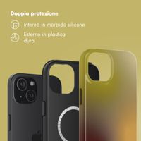 Selencia Cover posteriore Vivid con MagSafe Apple iPhone 15 - Gradient Olive Dust