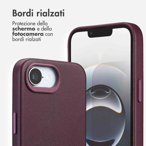 Accezz Cover in Pelle con MagSafe Apple iPhone 17e / 16e - Heath Purple
