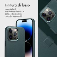 Accezz Cover in pelle 2 in 1 con MagSafe Apple iPhone 14 Pro - Cedar Green