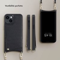 Selencia Cover per telefono Nova con cordino e portacarte Apple iPhone 14 - Nero
