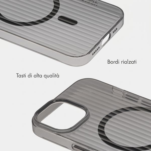 Accezz Cover Lite con MagSafe | Fluted | Apple iPhone 13 - Nero