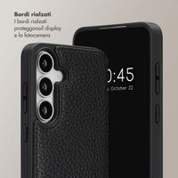 Selencia Cover per telefono Nova con cordino e portacarte Samsung Galaxy S25 FE - Nero