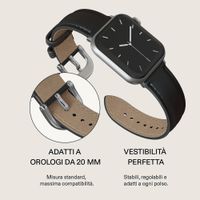 Burga Cinturino in vera pelle Apple Watch | 38/40/41/42 mm - Don't Text / Silver
