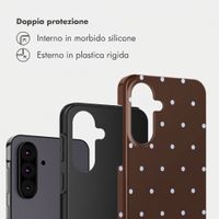 Selencia Cover Posteriore Vivid Samsung Galaxy A37 (5G) - Happy Dots Chocolate