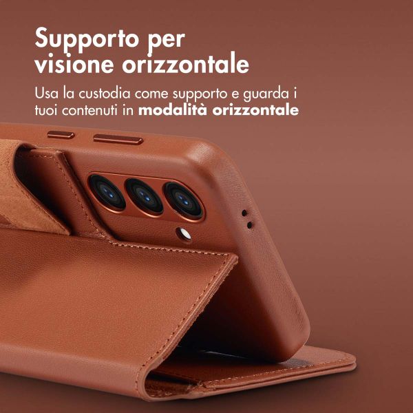 Accezz Cover in pelle 2 in 1 con MagSafe Samsung Galaxy S24 - Sienna Brown
