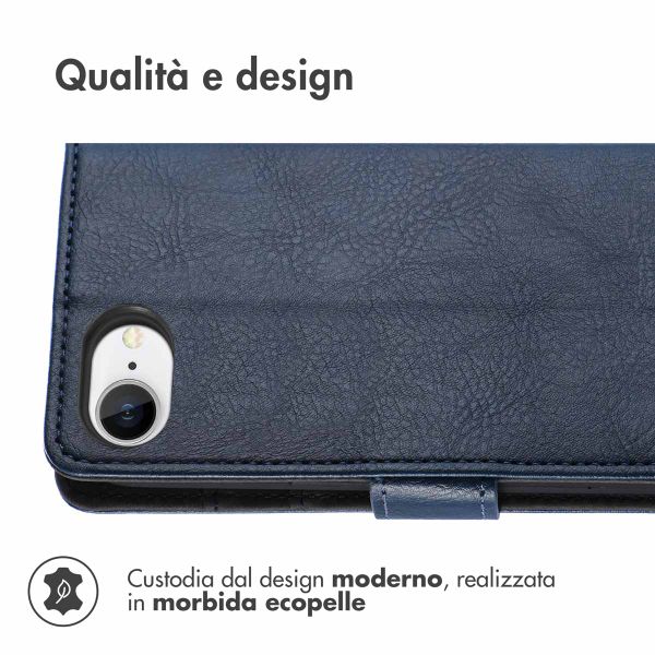 imoshion Cover a libro di Lusso Apple iPhone 17e / 16e - Blu scuro