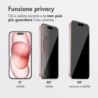Accezz Vetro temperato privacy + Applicatore Apple iPhone 16 / 15