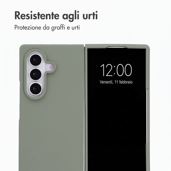 Accezz Cover in silicone liquido con MagSafe Samsung Galaxy Z Fold 8 Ultra - Cooper Green