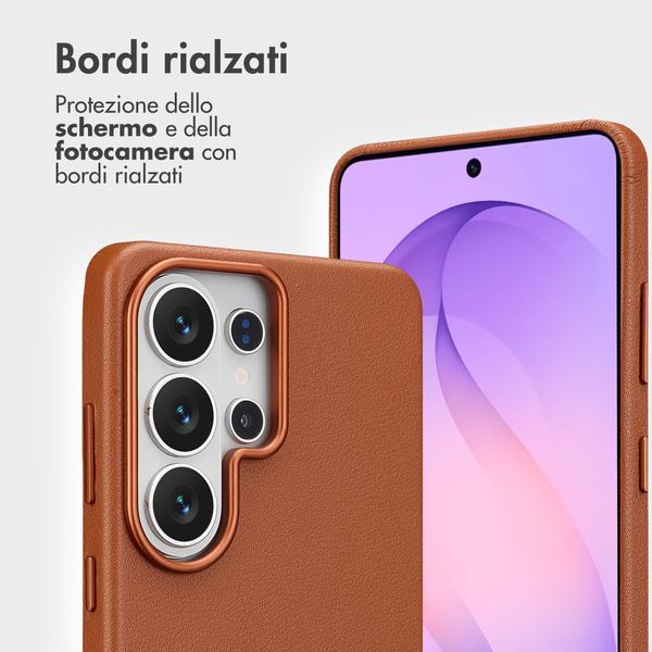 Accezz Cover in pelle 2 in 1 con MagSafe Samsung Galaxy S26 Ultra - Sienna Brown