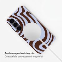 Selencia Cover posteriore Vivid con MagSafe Samsung Galaxy S24 - Dream Swirl Chocolate