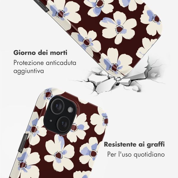 Selencia Cover posteriore Vivid con MagSafe Apple iPhone 15 - Choco Flower Pop