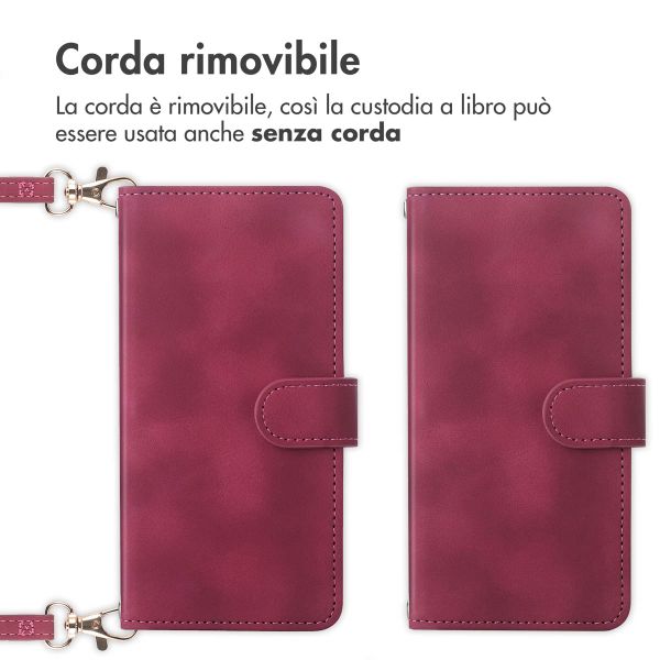 imoshion Cover a libro con Cordino Samsung Galaxy A35 - Rosso