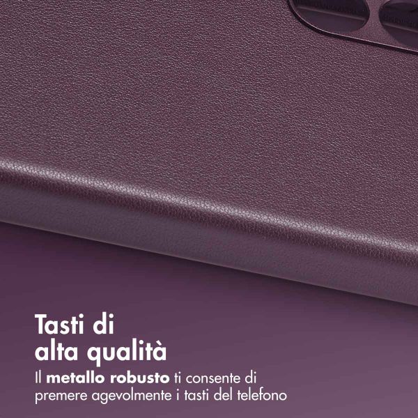 Accezz Cover in Pelle con MagSafe Samsung Galaxy S24 - Heath Purple
