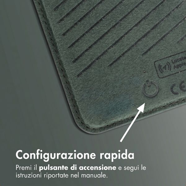 Accezz Portafoglio in pelle magnetico con supporto - Compatibile con Apple Find My - Cedar Green