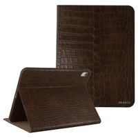 Selencia Custodia a libro Croco Apple iPad 11 (2025) 11 pollici A16 / iPad 10 (2022) 10.9 pollici - Choco Brown