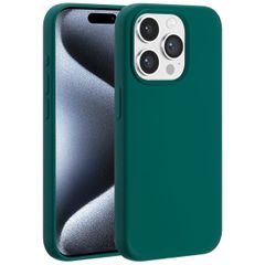 Accezz Cover in silicone liquido con MagSafe Apple iPhone 15 Pro - Forest Green