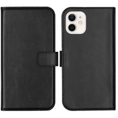 Selencia Cover a libro in vera pelle Apple iPhone 12 Mini - Nero