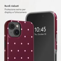 Selencia Cover Posteriore Vivid Apple iPhone 14 - Happy Dots Burgundy