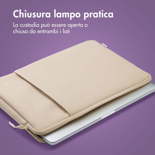 imoshion Cover per laptop 13 pollici - Laptopsleeve con tasca - Sandstone
