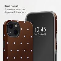 Selencia Cover Posteriore Vivid Apple iPhone 13 - Happy Dots Chocolate