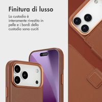 Accezz Cover in pelle 2 in 1 con MagSafe Apple iPhone 17 Pro Max - Sienna Brown