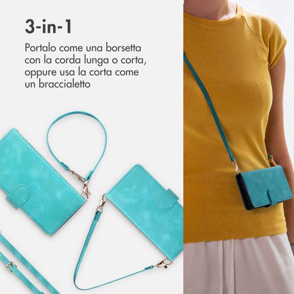 imoshion Cover a libro con Cordino Samsung Galaxy S25 FE - Turchese