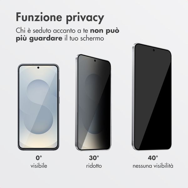 Accezz Vetro temperato privacy + Applicatore Samsung Galaxy S24 Plus / S25 Plus
