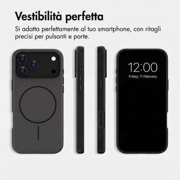 imoshion Cover posteriore Color con Thin MagSafe Ring Apple iPhone 18 Pro Max / 17 Pro Max - Nero