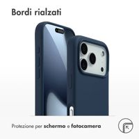 Accezz Cover in silicone liquido con MagSafe Apple iPhone 17 Pro - Blu scuro