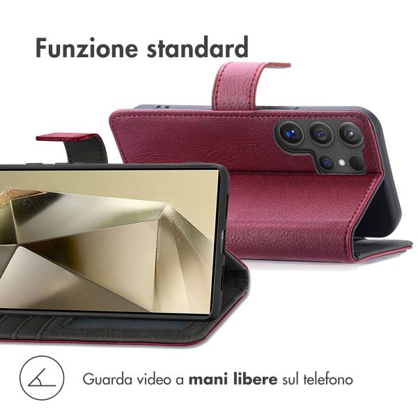 imoshion Cover a libro di Lusso Samsung Galaxy S24 Ultra - Bordeaux