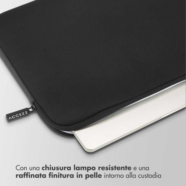 Accezz Cover per laptop 13-14 pollici - Laptopsleeve - Nera